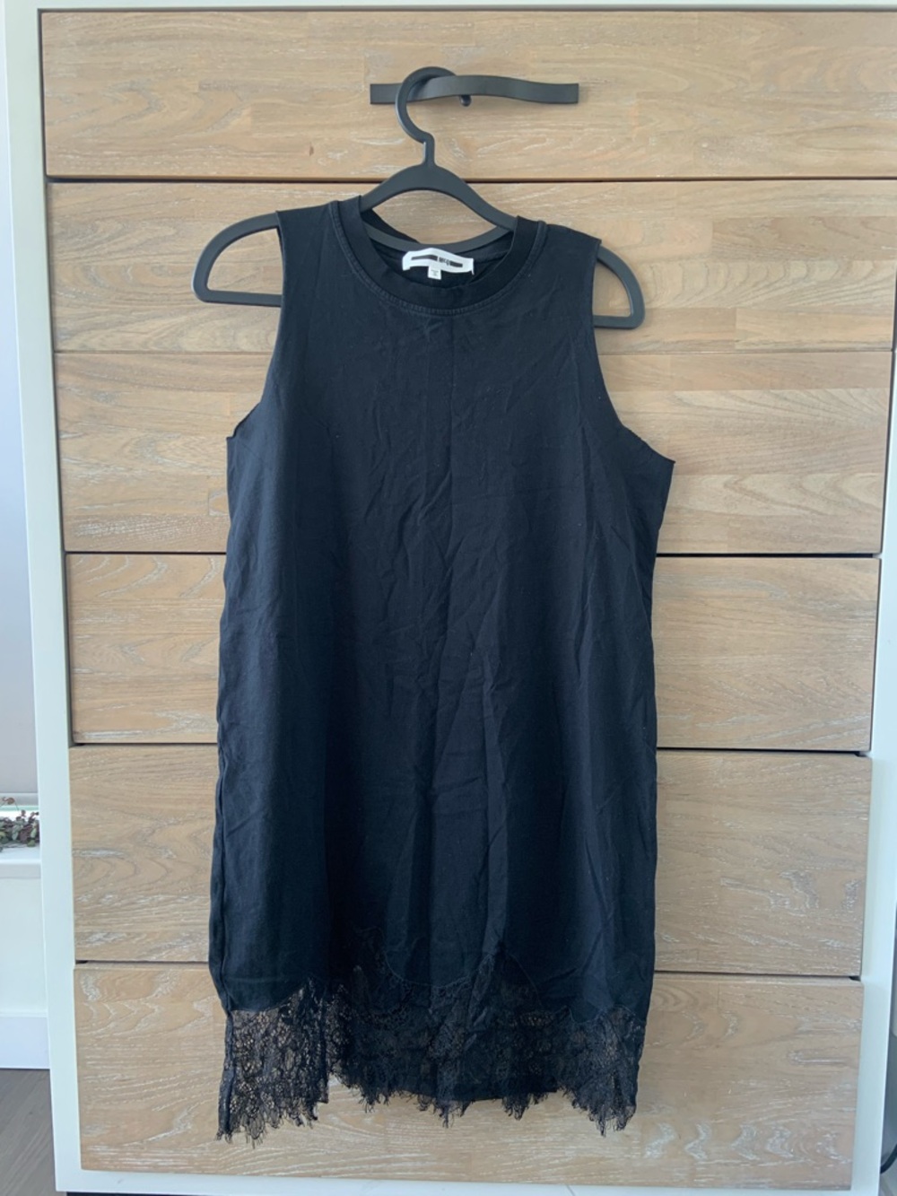 McQ by Alexander McQueen Black Lace Shift dress